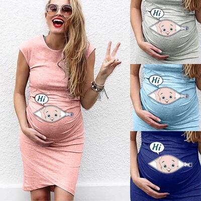 Cute Maternity Dress Loose Casual Dress Women Maternity