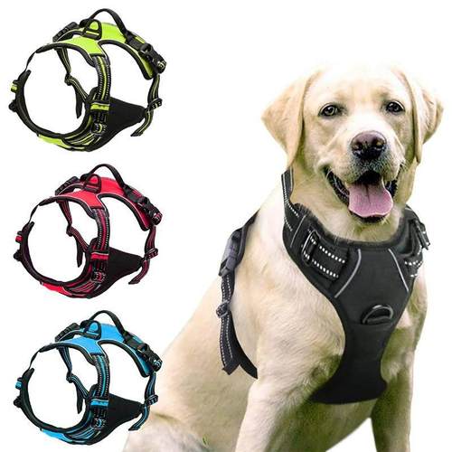 Dog Harness Leash Vest Chest Clothes Reflective Walking Smal