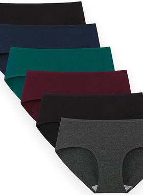 Womens Underwear Cotton Hipster Panties Plus Size 6-Pack