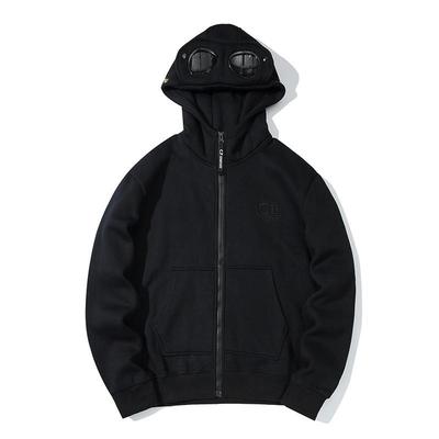 Men Round Lens CP Sweatshirt Pullover Pure Cotton Hooded连帽