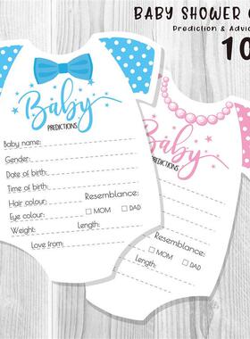 Gender Reveal Party Prediction Card Birthday Party Game Card