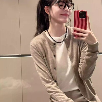 扣子开衫针织开衫外套女早秋
