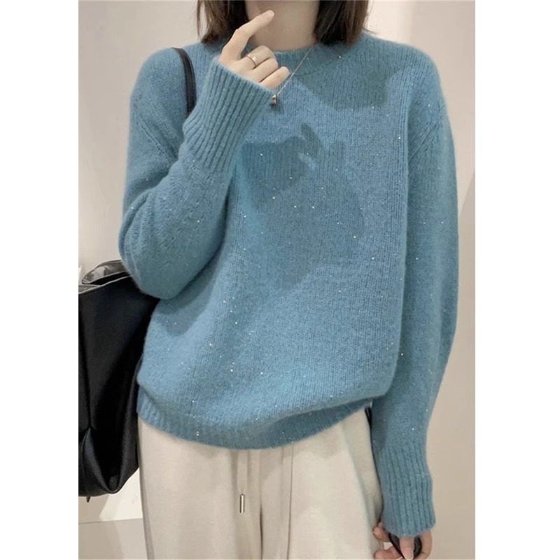 加厚毛衣女秋冬季2024新款时尚洋气爆款圆领上衣高级感打底衫女潮,女装/女士精品,毛衣,淘宝优惠券,粉丝福利购,淘宝优惠卷