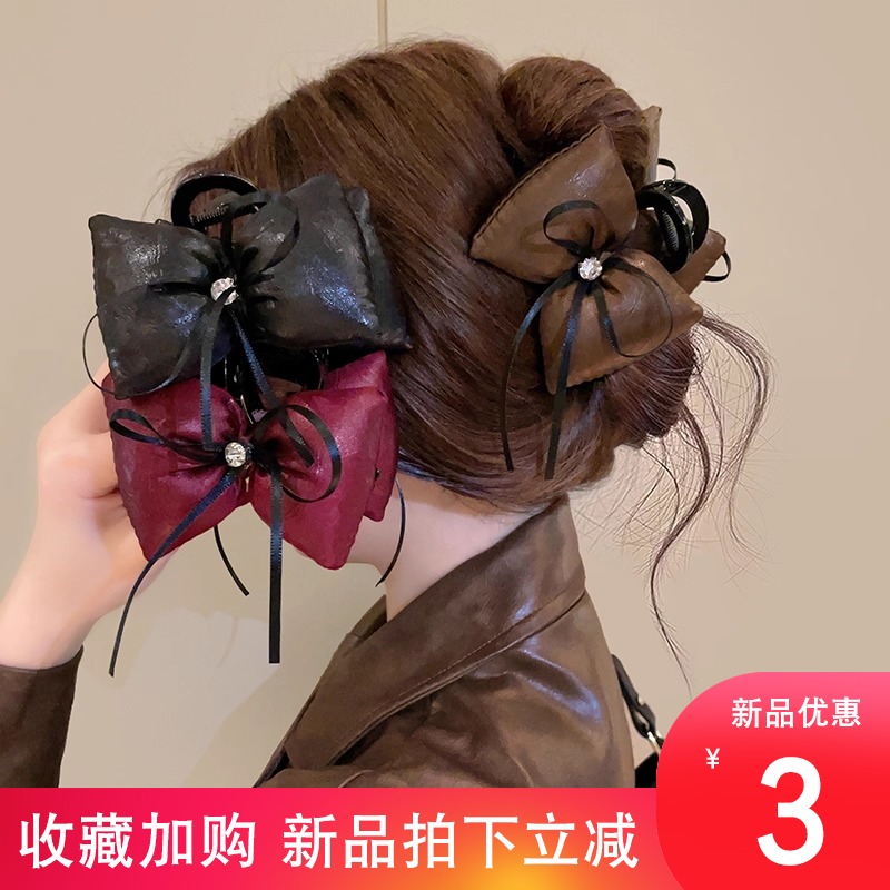 立体充棉蝴蝶结抓夹女2025新款