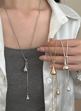 水滴吊坠长款项链2025年新款