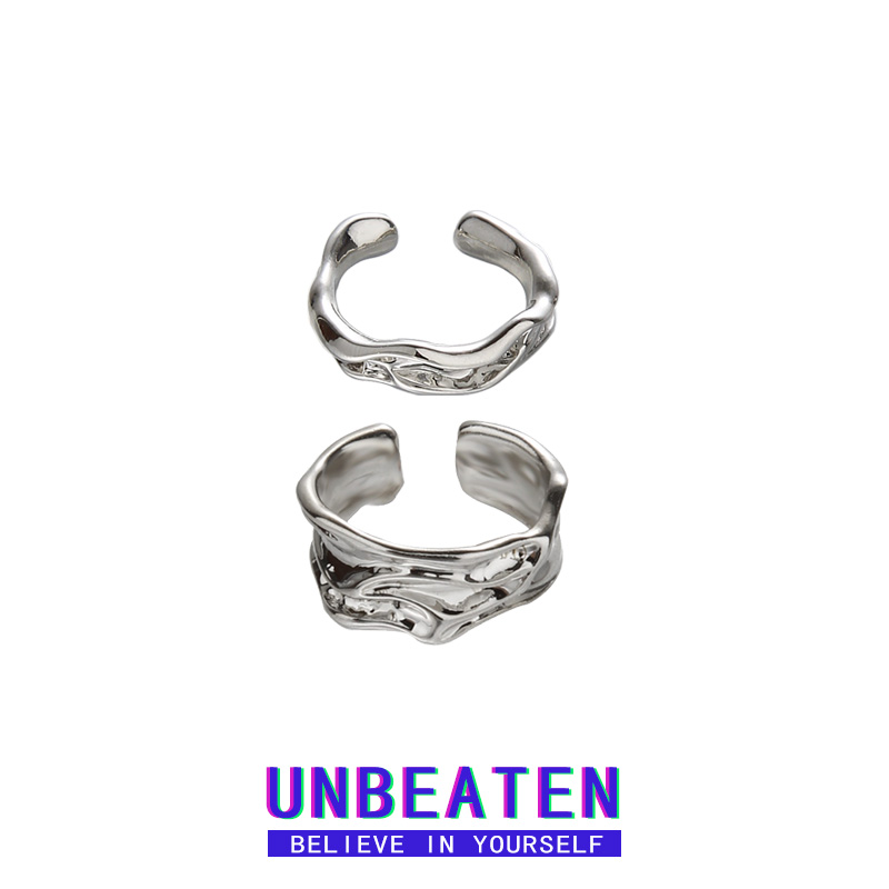 UNBEATEN不规则小众设计戒指男女