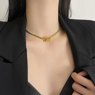 钛钢凯旋门项链女潮不掉色小众轻奢高级感颈链2025新款爆款锁骨链