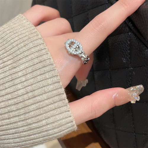 气质名媛金属表带戒指女轻奢小众