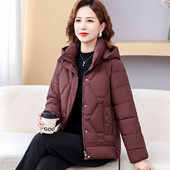 冬季 2025新款 时尚 棉衣女短款 妈妈款 棉袄羽绒棉服中年宽松保暖外套