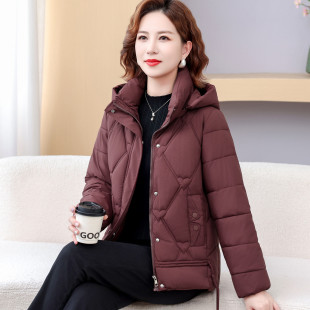 妈妈款 棉衣女短款 时尚 2025新款 棉袄羽绒棉服中年宽松保暖外套 冬季