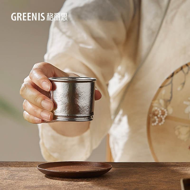格丽思GREENIS纯钛小茶杯特别主人杯高端个人专用喝茶盏品茗杯子图片