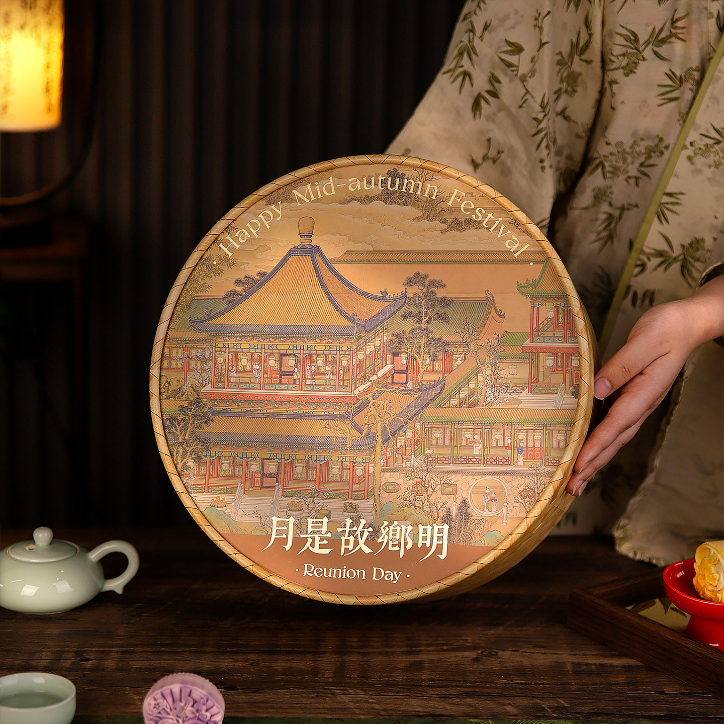 2026中秋月饼礼盒包装盒硬盒蛋黄酥盒子8粒装空盒高档圆形礼品盒