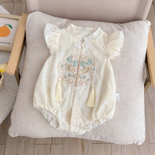 婴儿包屁衣薄款国风夏装满月周岁