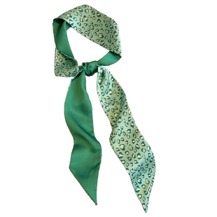 绿色小长条丝巾女发带百搭高级感双面春夏配衬衫丝带法式飘带腰带