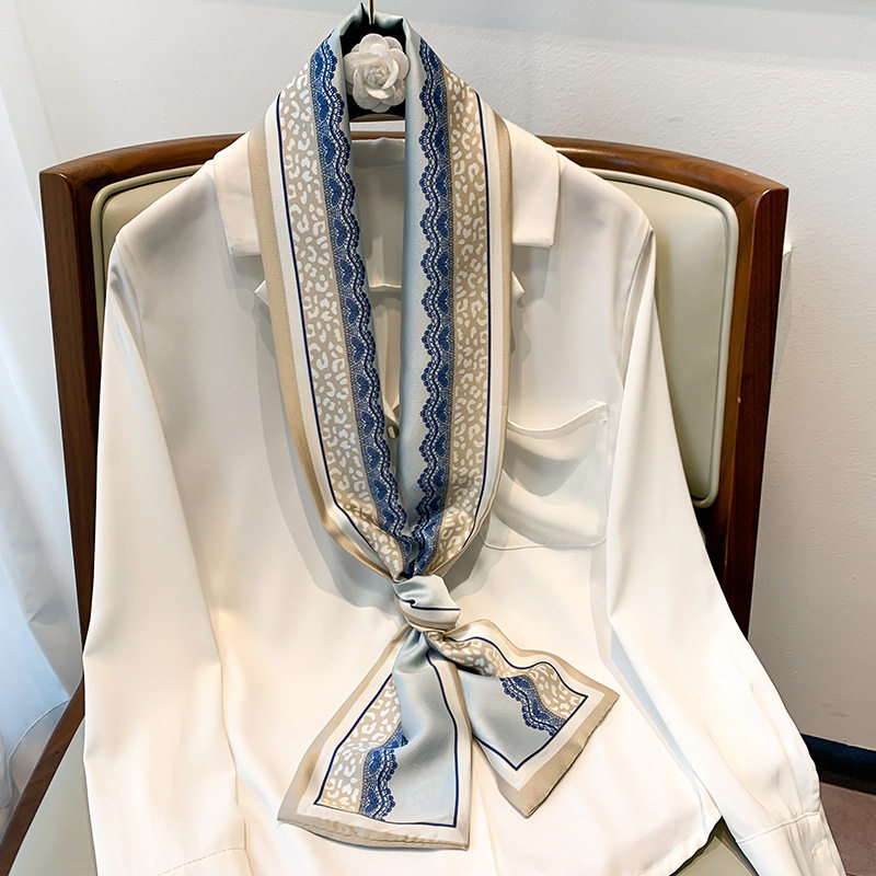 装饰小长条丝巾女春秋领巾衬衫