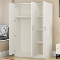 两门衣柜成人家用木板大容量板式三门四门组装卧室实用立柜柜子