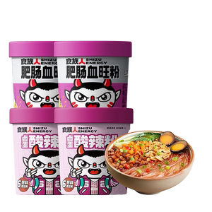 食族人豌豆酸辣粉火辣爆肚粉桶装