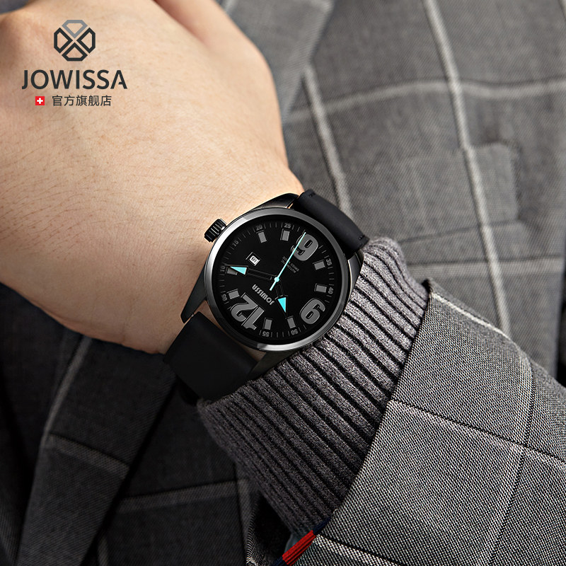 jowissa瑞士手表 男款全自动机械表大表盘男士手表商务腕表正品