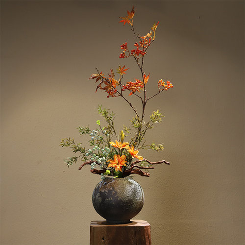花友陶宋代美学高级复古花瓶