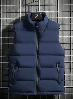 羽绒服马甲男女款外搭新款冬季无袖坎肩男士大码黑色保暖夹克外套