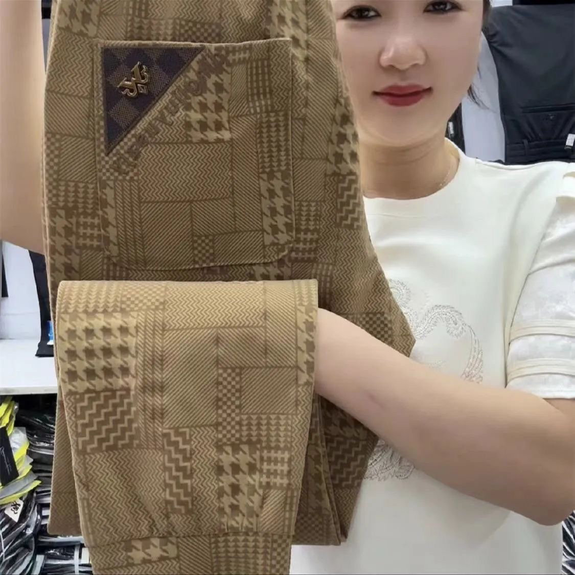 夏季速干冰丝休闲裤男士高档九分束脚裤潮流潮牌百搭轻奢小脚裤子