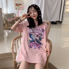 Real shot summer new super hot CEC short sleeve printed T-shirt women's loose upper garment