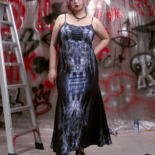 Steal The Heart|大码原创亚文化荆棘印花 吊带鱼尾裙