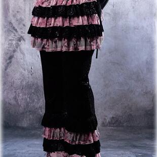 Steal The Heart|大码辣妹豹纹拼接丝绒蛋糕层喇叭裤