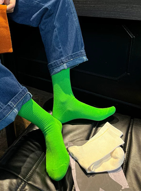 天!多巴胺系列~黄色巨显白!好喜欢绿色紫色灰色白色橙色宝蓝袜子