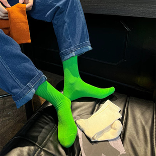 天!多巴胺系列~黄色巨显白!好喜欢绿色紫色灰色白色橙色宝蓝袜子