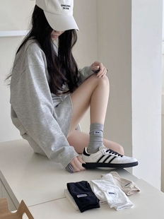 袜子女堆堆透气 薄款 grey灰色系堆堆袜 又薄又软好适合夏天穿呀