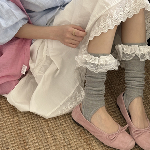 花边小腿堆堆袜套 氛围感作弊神器 巨显瘦 甜美少女一秒get