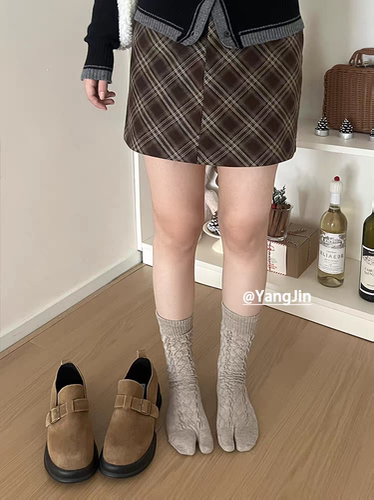 谁懂啊！超级好穿的分趾袜！纯色麻花纹很耐看～tabi女孩all in