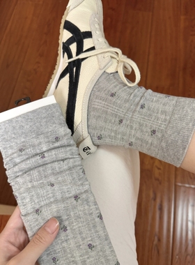 早秋温柔小碎花~allgrey新袜子！太好穿啦！格雷系小碎花巨好搭