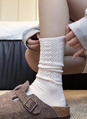 入秋的白色堆堆袜子，搭配勃肯，慵懒随性！是日系美少女没错辣