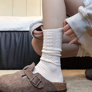 入秋的白色堆堆袜子，搭配勃肯，慵懒随性！是日系美少女没错辣