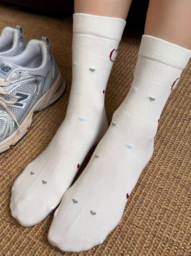 好看又奶甜~.夏天的爱心小白袜也太好穿啦~糯唧唧敲舒适~好piu靓