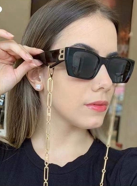 防嗮紫外线方框链条女士搭配链条