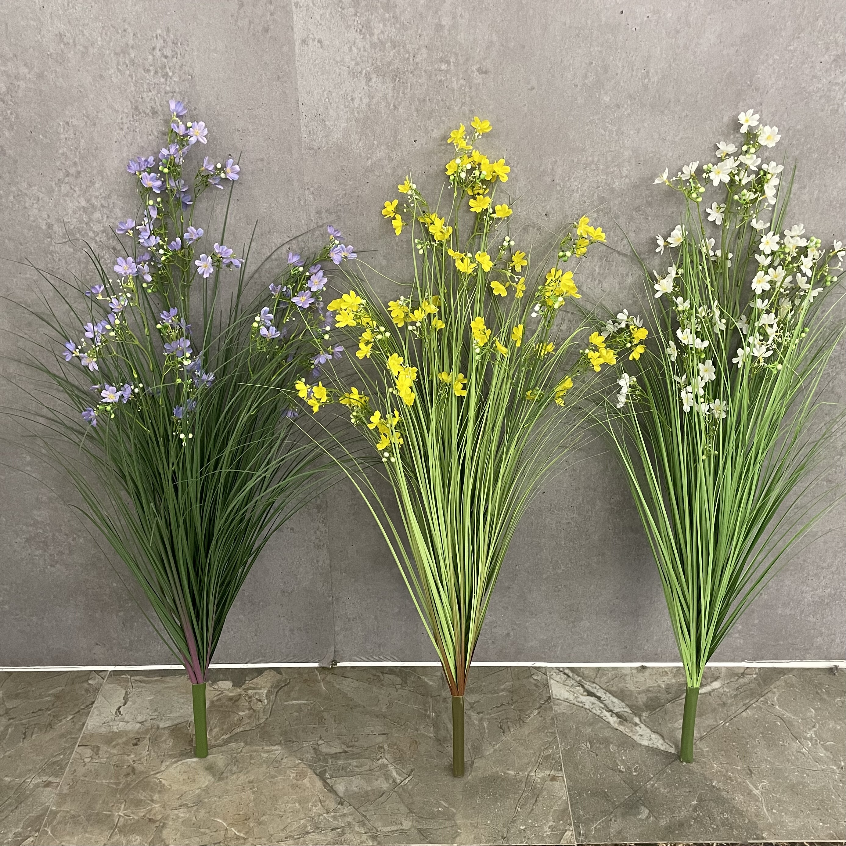 仿真大把束瑞香花芦苇狗尾清新花束仿真景观制作田园家居婚庆装饰图片