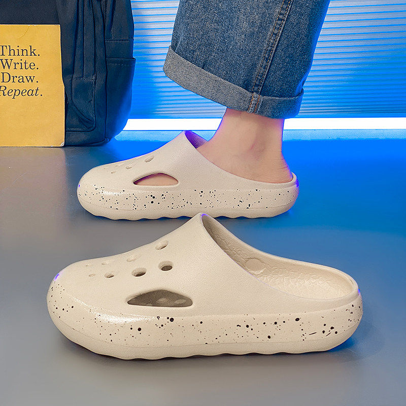 洞洞鞋男夏季外穿踩屎感包头半拖鞋厚底防滑耐磨户外沙滩镂空凉鞋,流行男鞋,洞洞鞋,淘宝优惠券,粉丝福利购,淘宝优惠卷