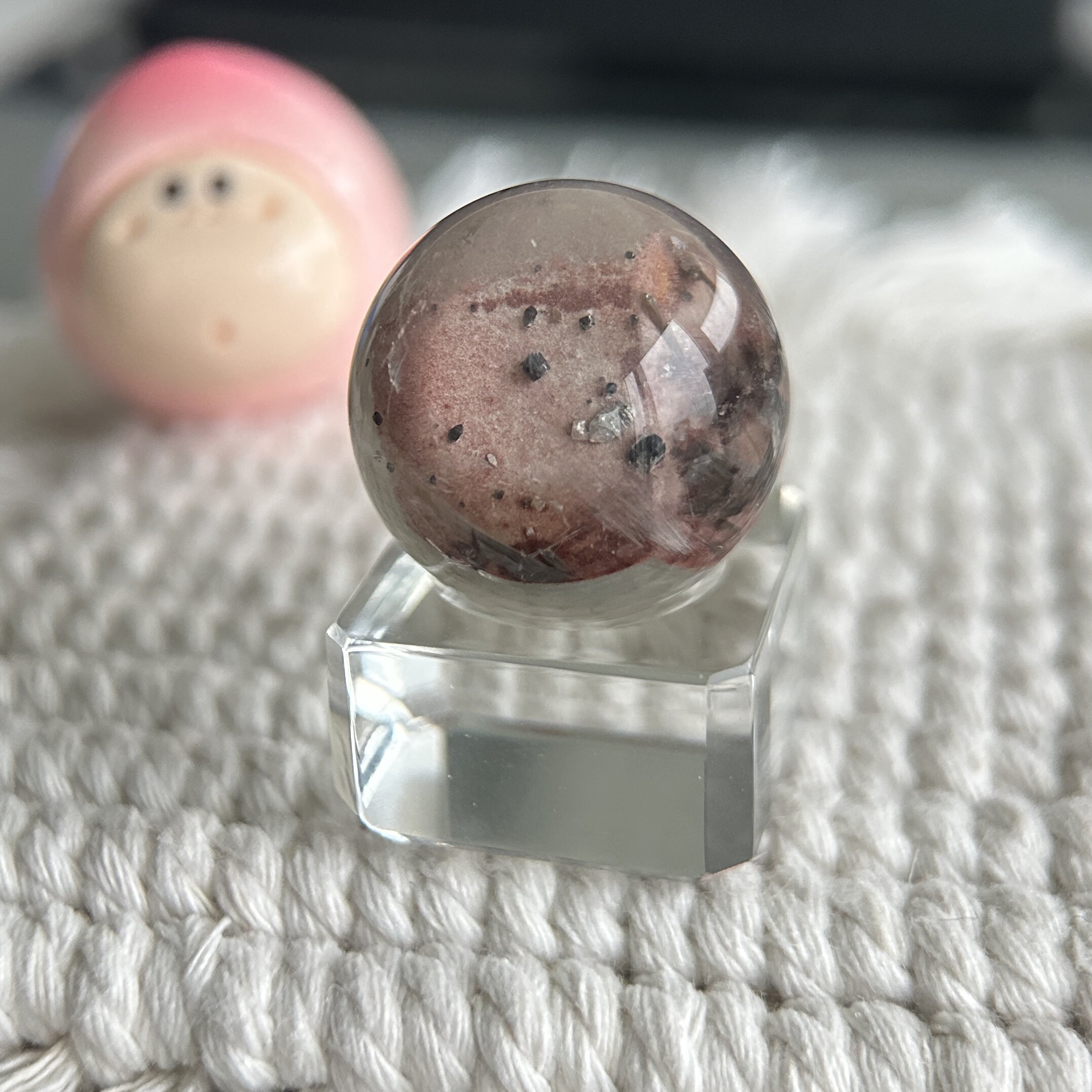 白星沙千层&粉幽灵&特殊矿&黑银肽共生(24.9mm)