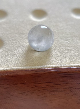 天然水晶·净体baby蓝兔毛共生晶中晶水晶珠｜13.7mm
