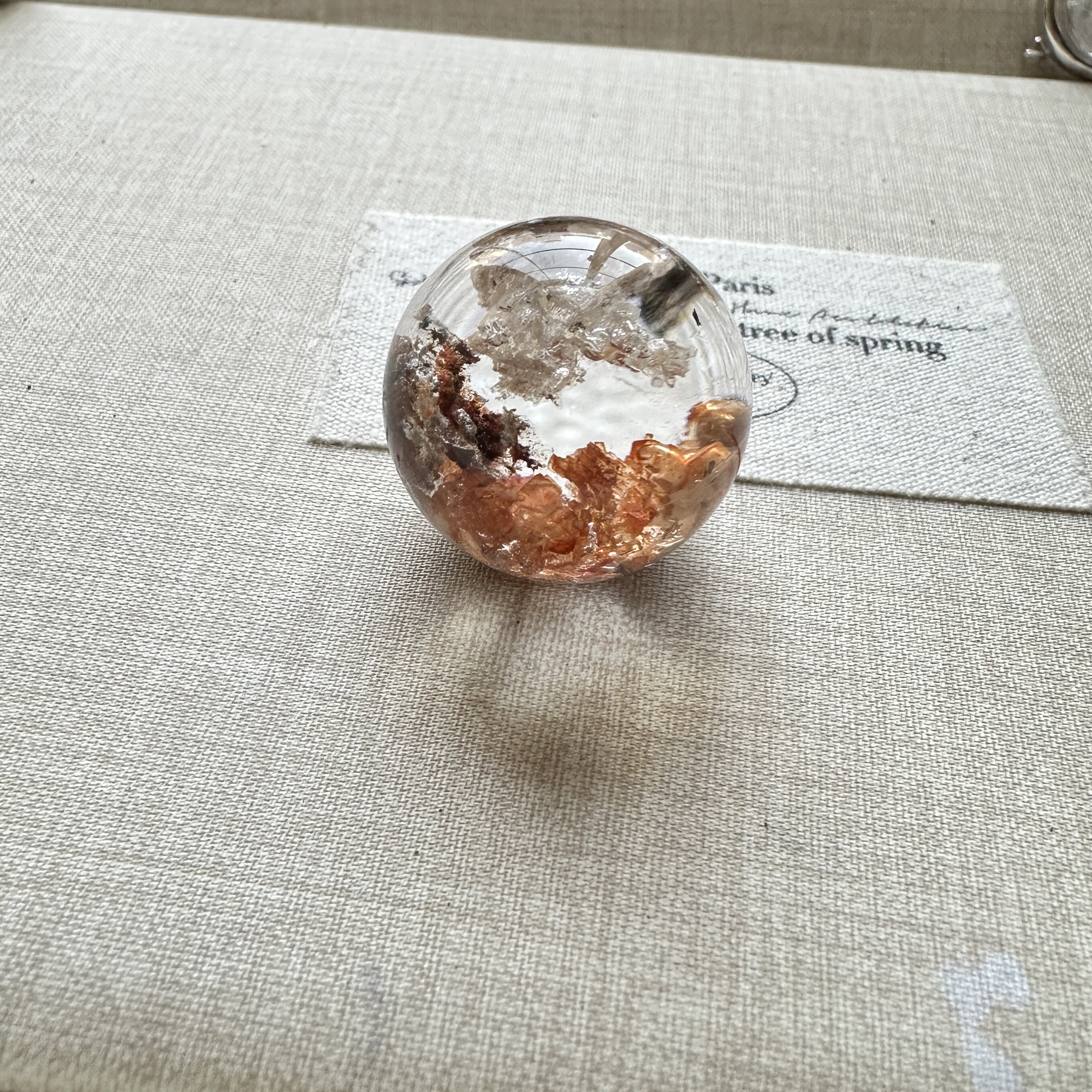 异象·白橙双色特殊矿骸骨共生｜24.2mm（无鉴赏）