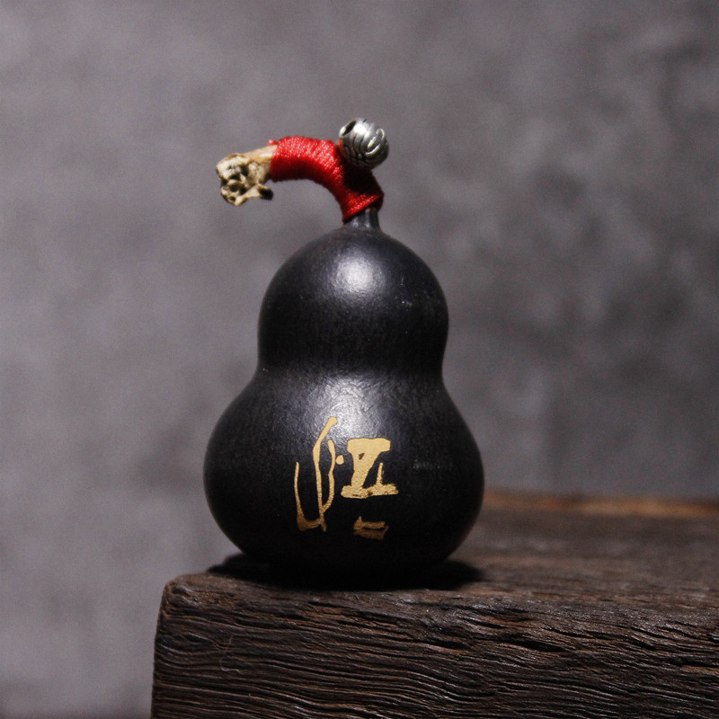 天然文玩雕刻手捻葫芦包浆好收藏茶宠摆件可订制图案文字一物一拍图片