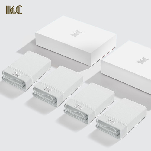 平角裤白色男抗菌纯棉KC