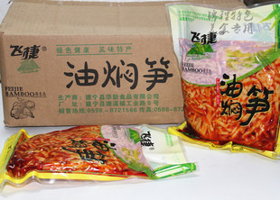 福建特产飞捷油焖笋400g*18袋红油笋丝整箱即食香辣小菜下饭菜