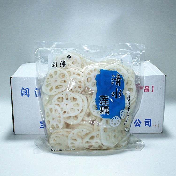 润涛清水莲藕片2Kg*5袋整箱新鲜莲藕扬州宝应特产火锅凉菜麻辣烫