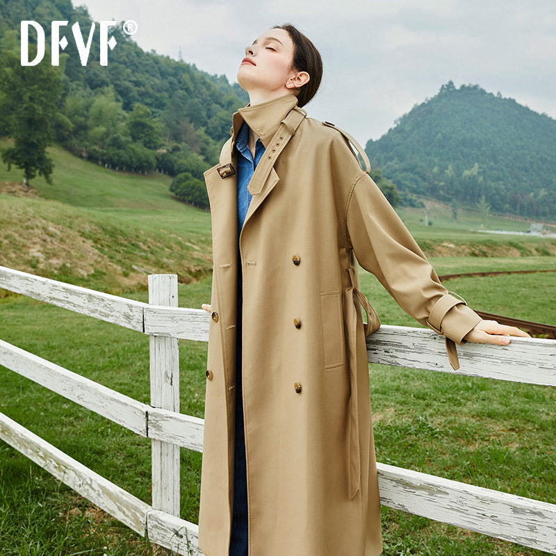 DFVF2023秋新款卡其色风风衣