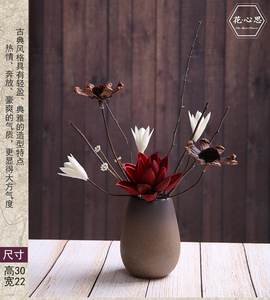 天然干花真花客厅摆放荷花莲蓬干花装饰轻奢高档禅意生日礼物花艺