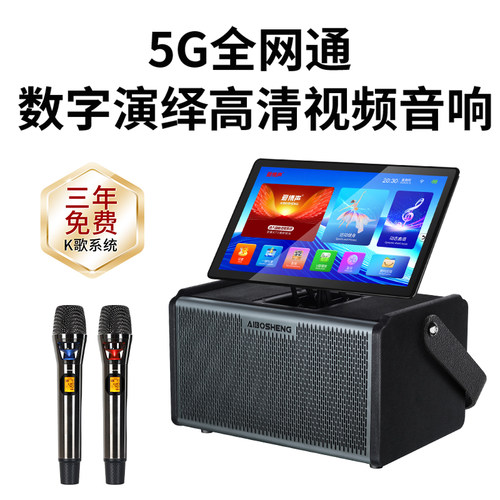 爱博声户外广场舞视频音响大功率专业家用KTV唱歌蓝牙移动K歌音箱